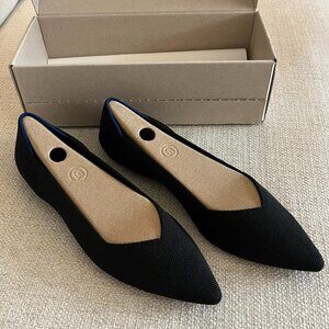 Black Rothys "The Point" style in size W10.5